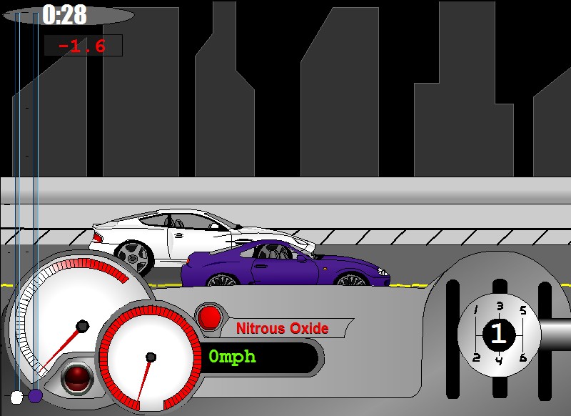 drag race game within a game
