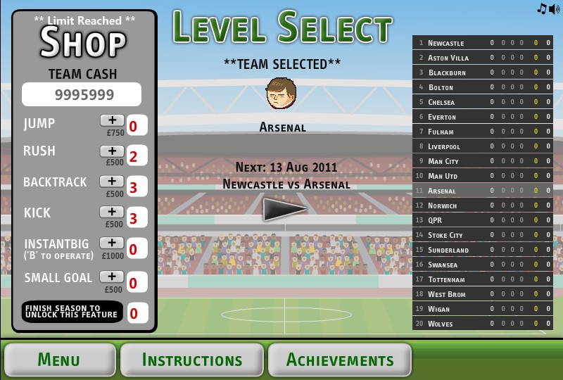 Sports Heads: Football - Flash Games Archive