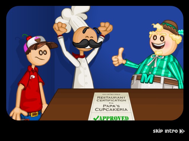 Papa's Cupcakeria, Free Flash Game