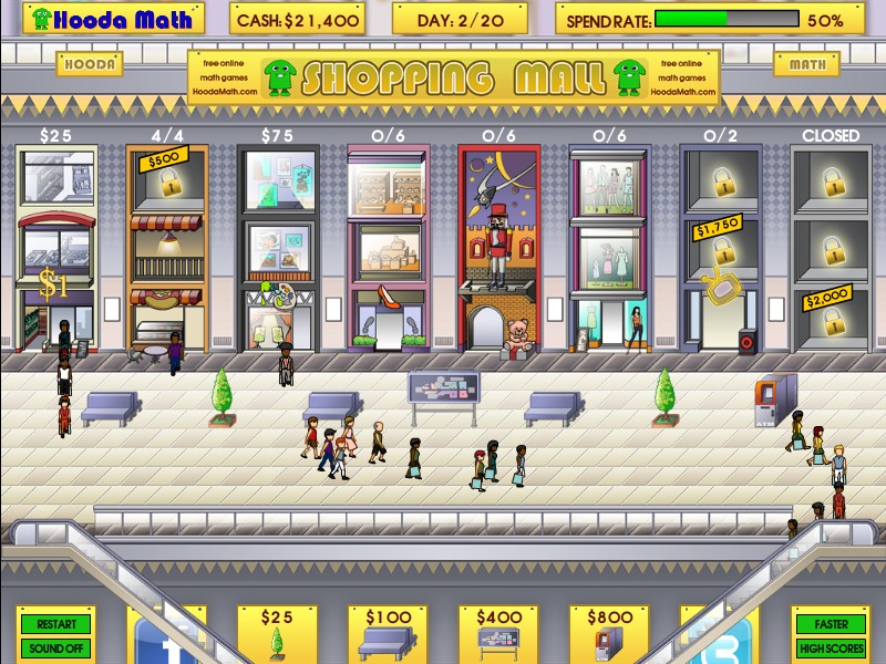 shopping mall games online