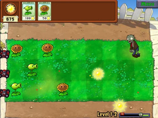 plants vs zombies - online puzzle