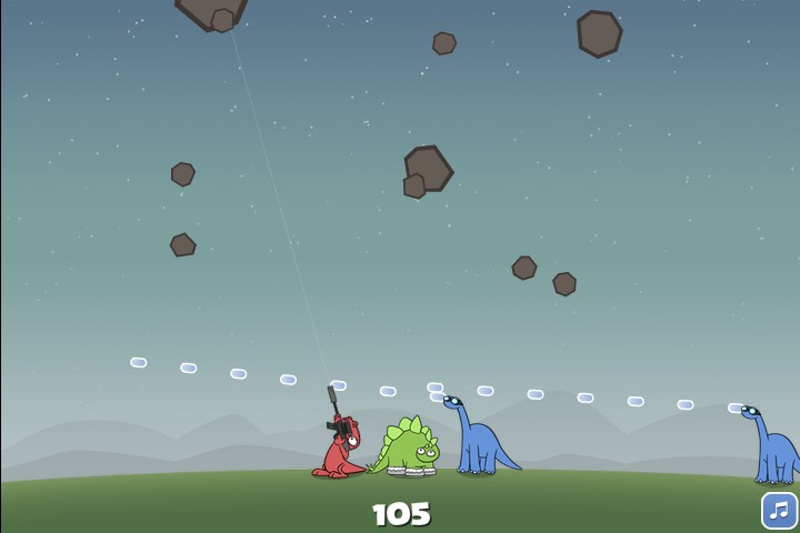 Dinosaurs and Meteors - Flash Game - Gameplay 