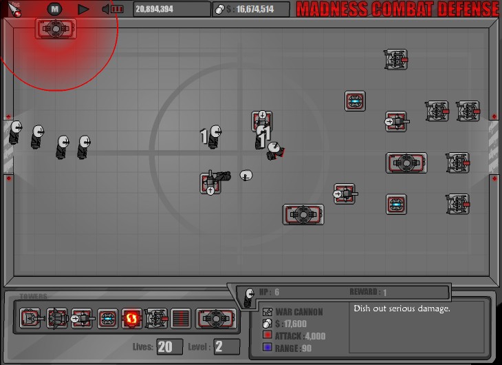 Madness Combat Defense Hacked (Cheats) - Hacked Free Games