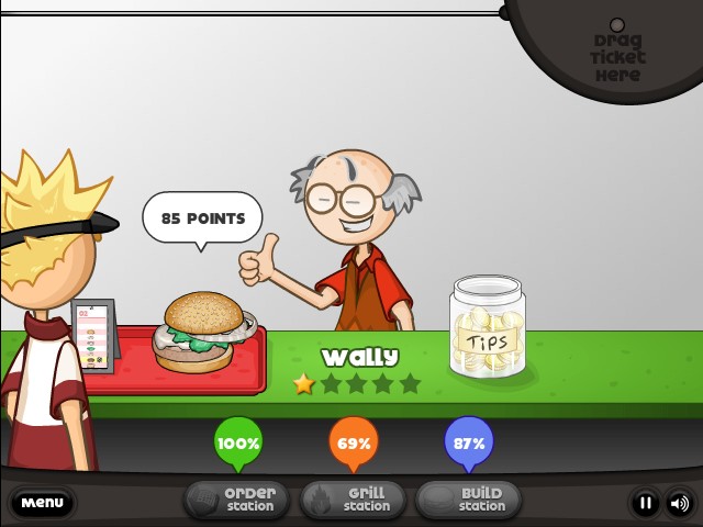 Papa's Burgeria, Free Flash Game