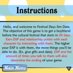Festival Days Sim Date Screenshot