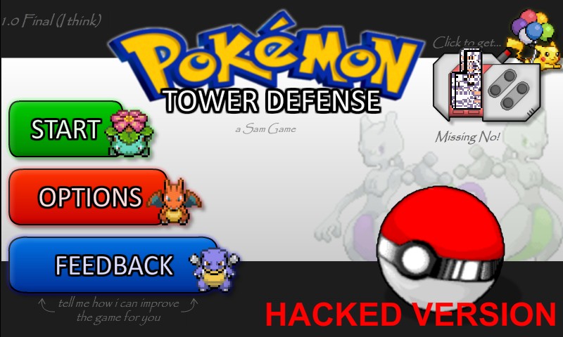 codes for pokemon tower defense